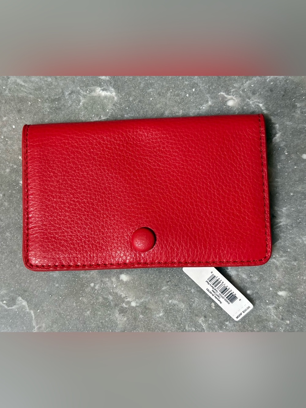 Vera Bradley Red Leather Snap Wallet NWT